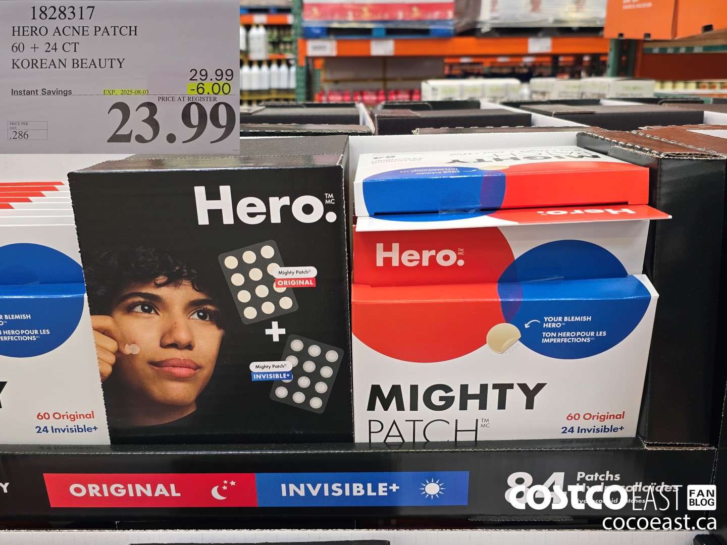 1828317 HERO MIGHTY ACNE PATCH 60 + 24 CT ($6.00 INSTANT SAVINGS EXPIRES ON 2025-08-03) $23.99