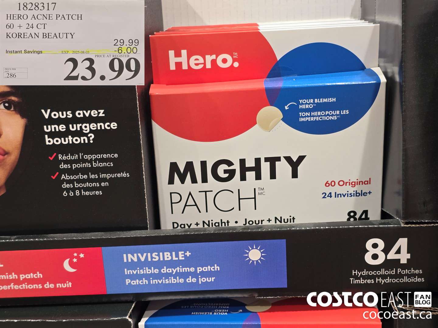 1828317 HERO MIGHTY ACNE PATCH 60 + 24 CT ($6.00 INSTANT SAVINGS EXPIRES ON 2025-08-03) $23.99