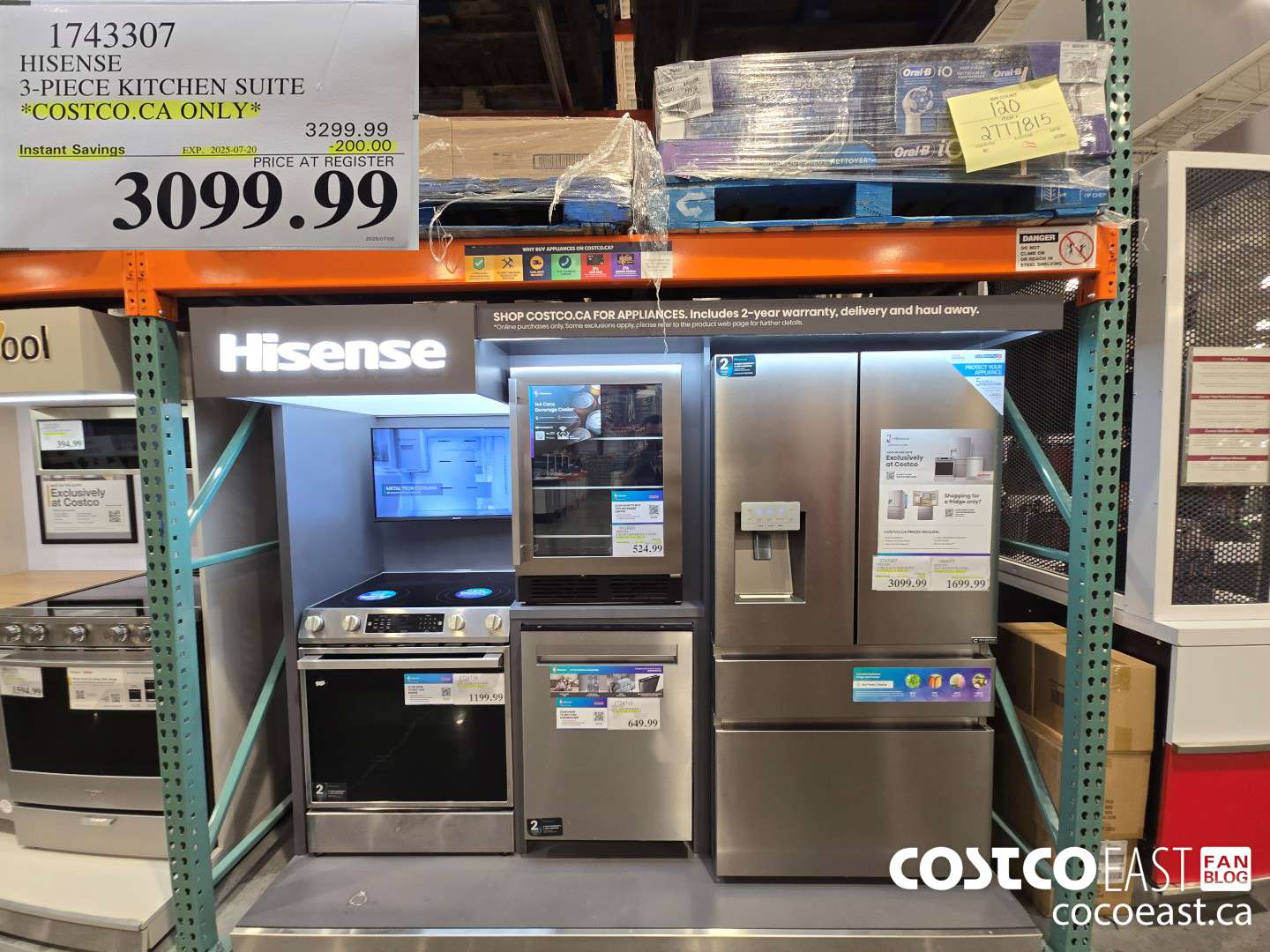 1743307 HISENSE 3-PIECE KITCHEN SUITE *COSTCO.CA ONLY* ($200.00 INSTANT SAVINGS EXPIRES ON 2025-05-25) $3099.99
