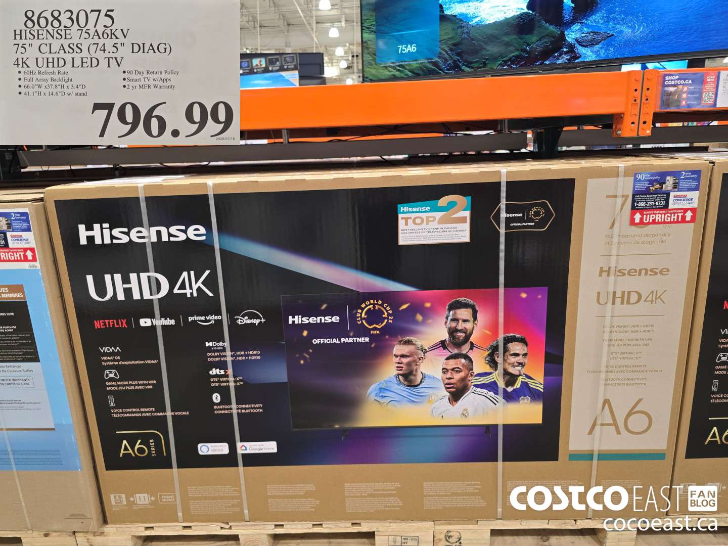 8683075 HISENSE 75A6KV 75