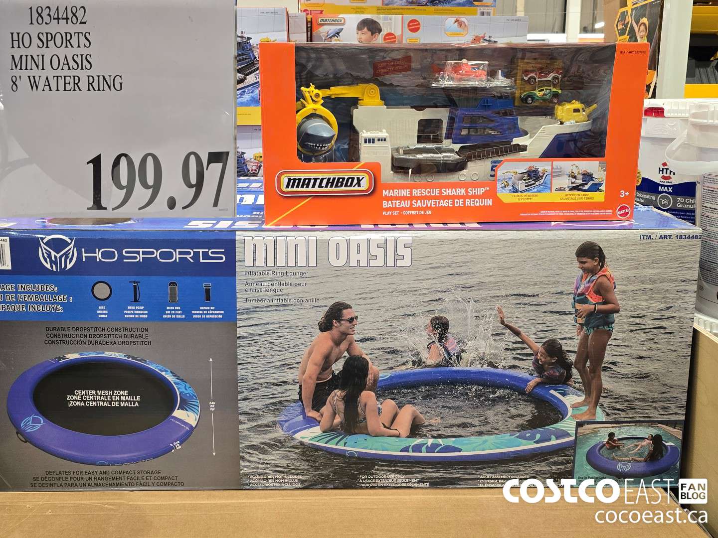 1834482 HO SPORTS MINI OASIS 8' WATER RING $199.97