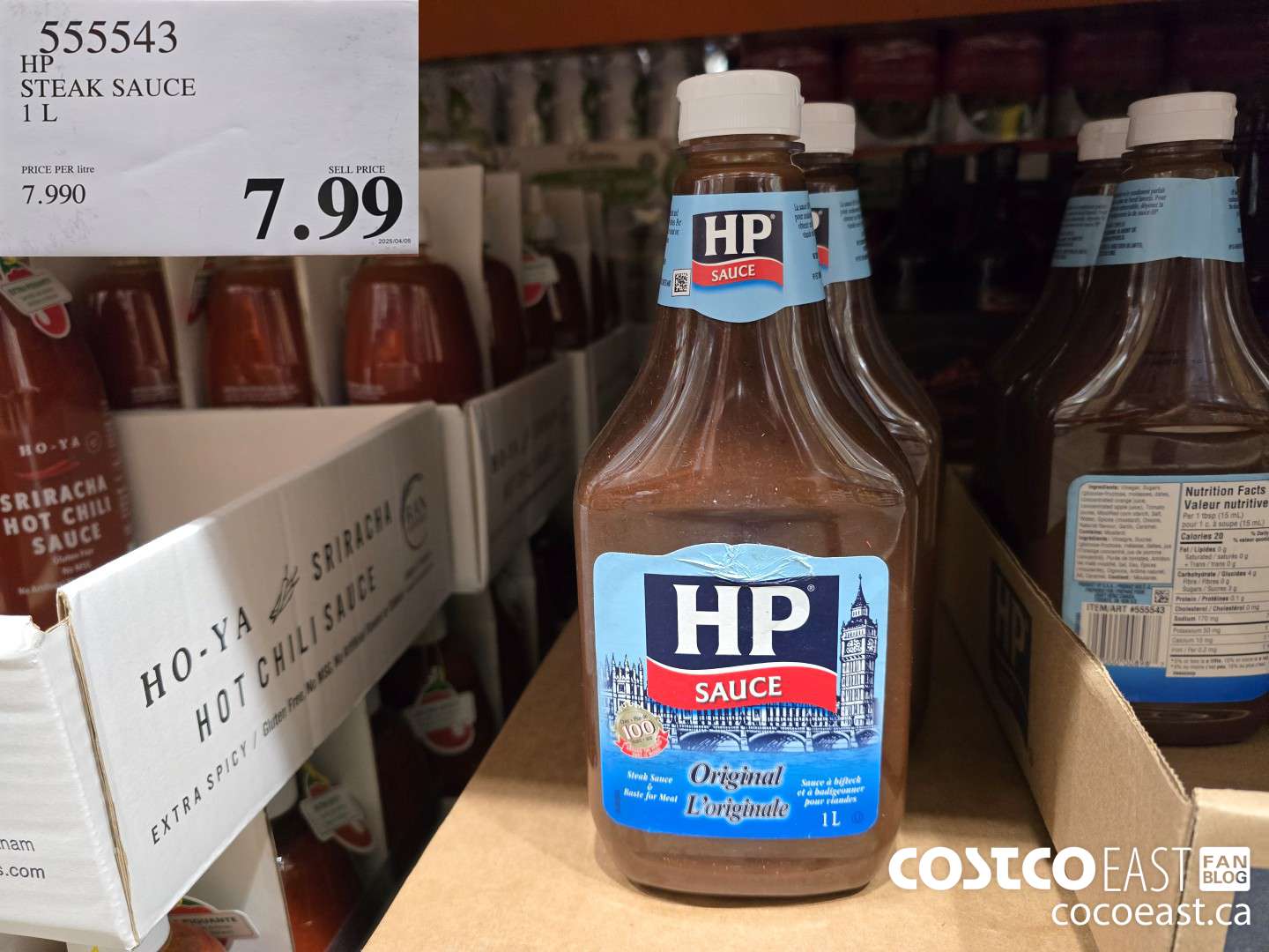 555543 HP STEAK SAUCE 1 L $7.99