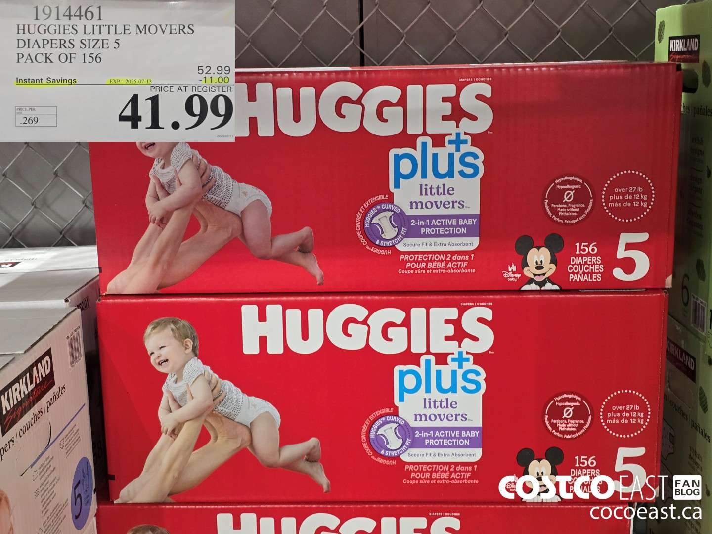 1914461 HUGGIES LITTLE MOVERS DIAPERS SIZE 5 PACK OF 156 ($11.00 INSTANT SAVINGS EXPIRES ON 2025-07-13) $41.99