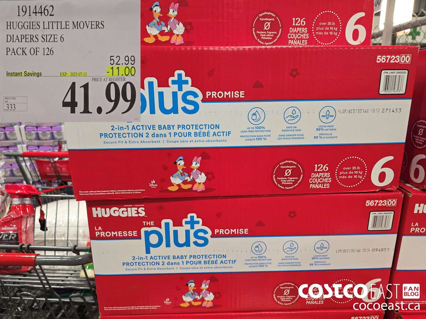 1914462 HUGGIES LITTLE MOVERS DIAPERS SIZE 6 PACK OF 126 ($11.00 INSTANT SAVINGS EXPIRES ON 2025-07-13) $41.99