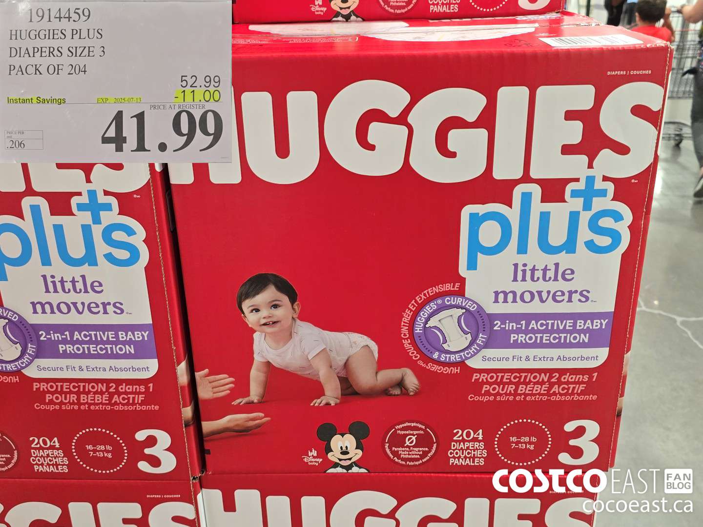 1914459 HUGGIES PLUS DIAPERS SIZE 3 PACK OF 204 ($11.00 INSTANT SAVINGS EXPIRES ON 2025-07-13) $41.99