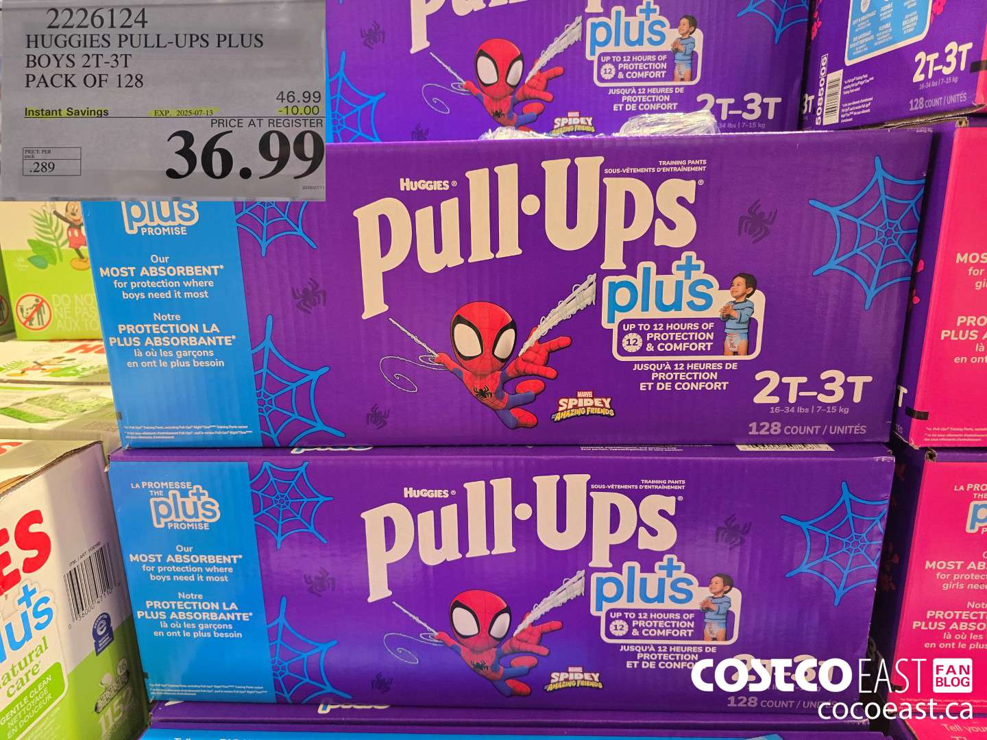 2226124 HUGGIES PULL-UPS PLUS BOYS 2T-3T PACK OF 128 ($10.00 INSTANT SAVINGS EXPIRES ON 2025-07-13) $36.99