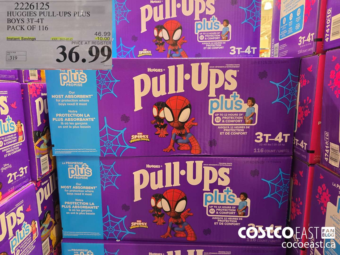 2226125 HUGGIES PULL-UPS PLUS BOYS 3T-4T PACK OF 116 ($10.00 INSTANT SAVINGS EXPIRES ON 2025-07-13) $36.99