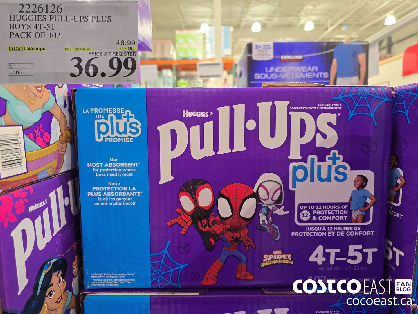 2226126 HUGGIES PULL-UPS PLUS BOYS 4T-5T PACK OF 102 ($10.00 INSTANT SAVINGS EXPIRES ON 2025-07-13) $36.99