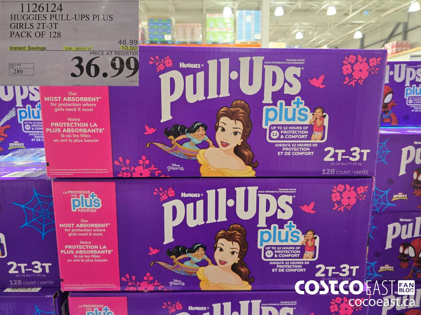 1126124 HUGGIES PULL-UPS PLUS GIRLS 2T-3T PACK OF 128 ($10.00 INSTANT SAVINGS EXPIRES ON 2025-07-13) $36.99