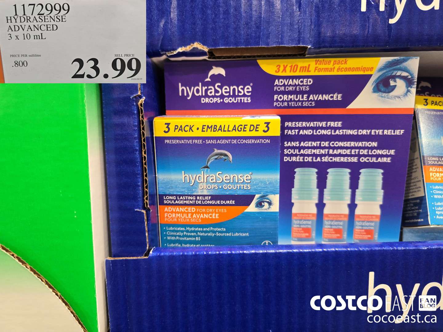 1172999 HYDRASENSE ADVANCED 3 x 10ML $23.99