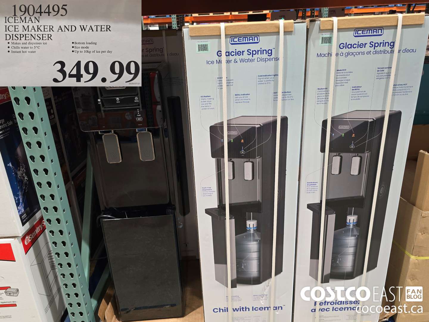 1904495 ICEMAN ICE MAKER AND WATER DISPENSER $349.99