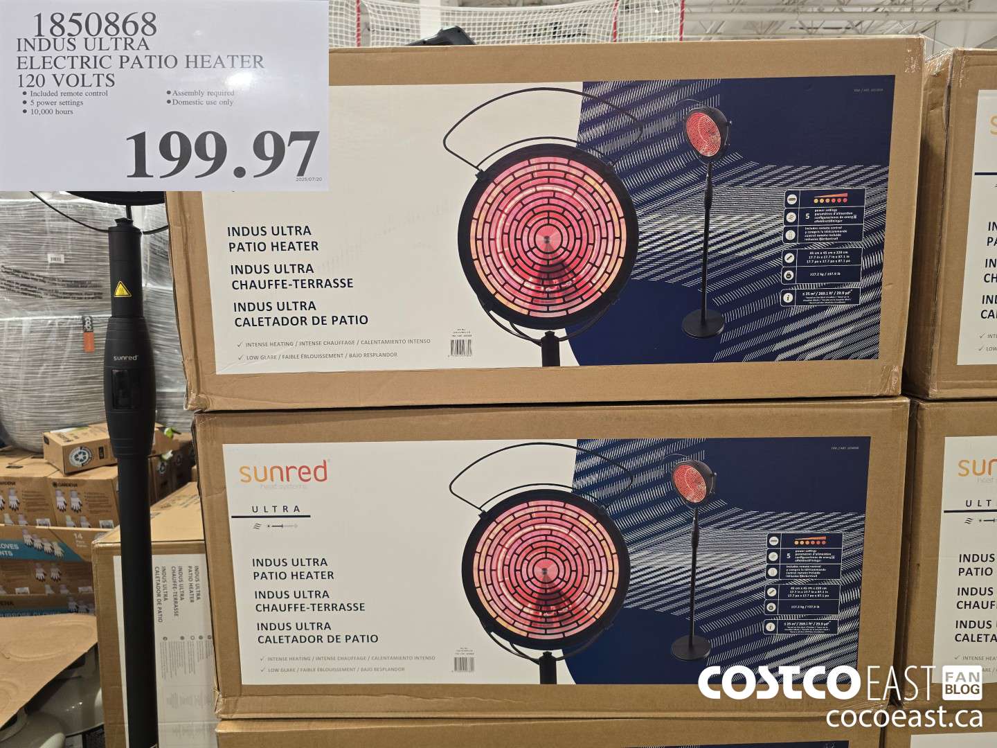 1850868 INDUS ULTRA ELECTRIC PATIO HEATER 120 VOLTS $199.97