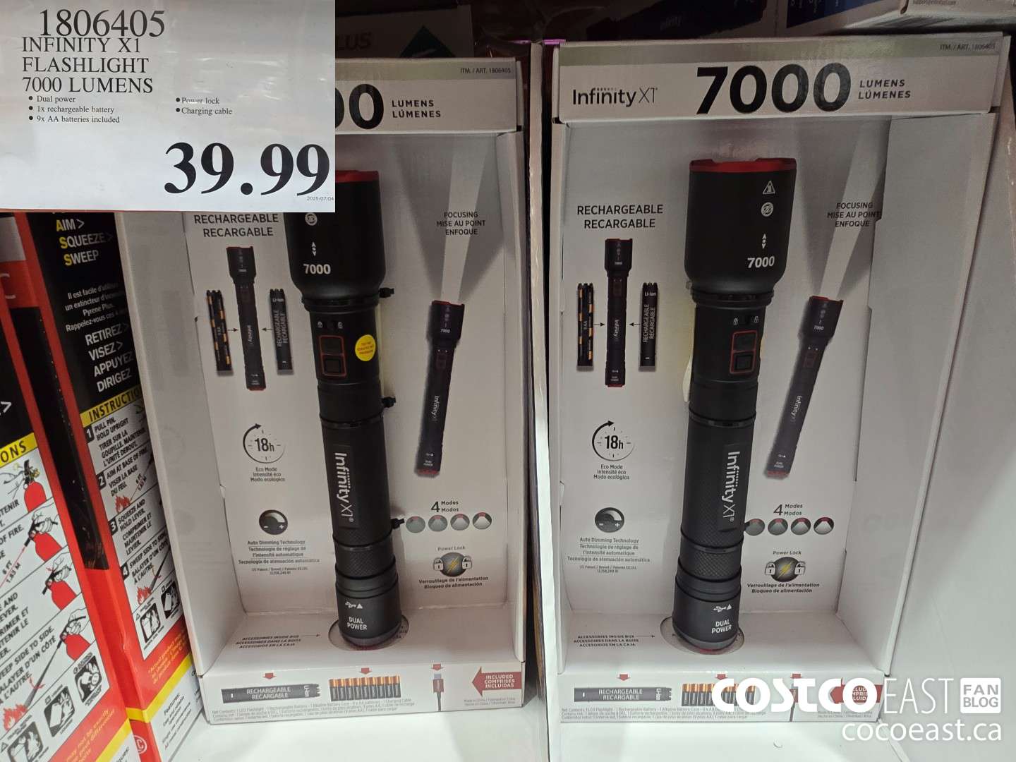 1806405 INFINITY X1 FLASHLIGHT 7000 LUMENS $39.99