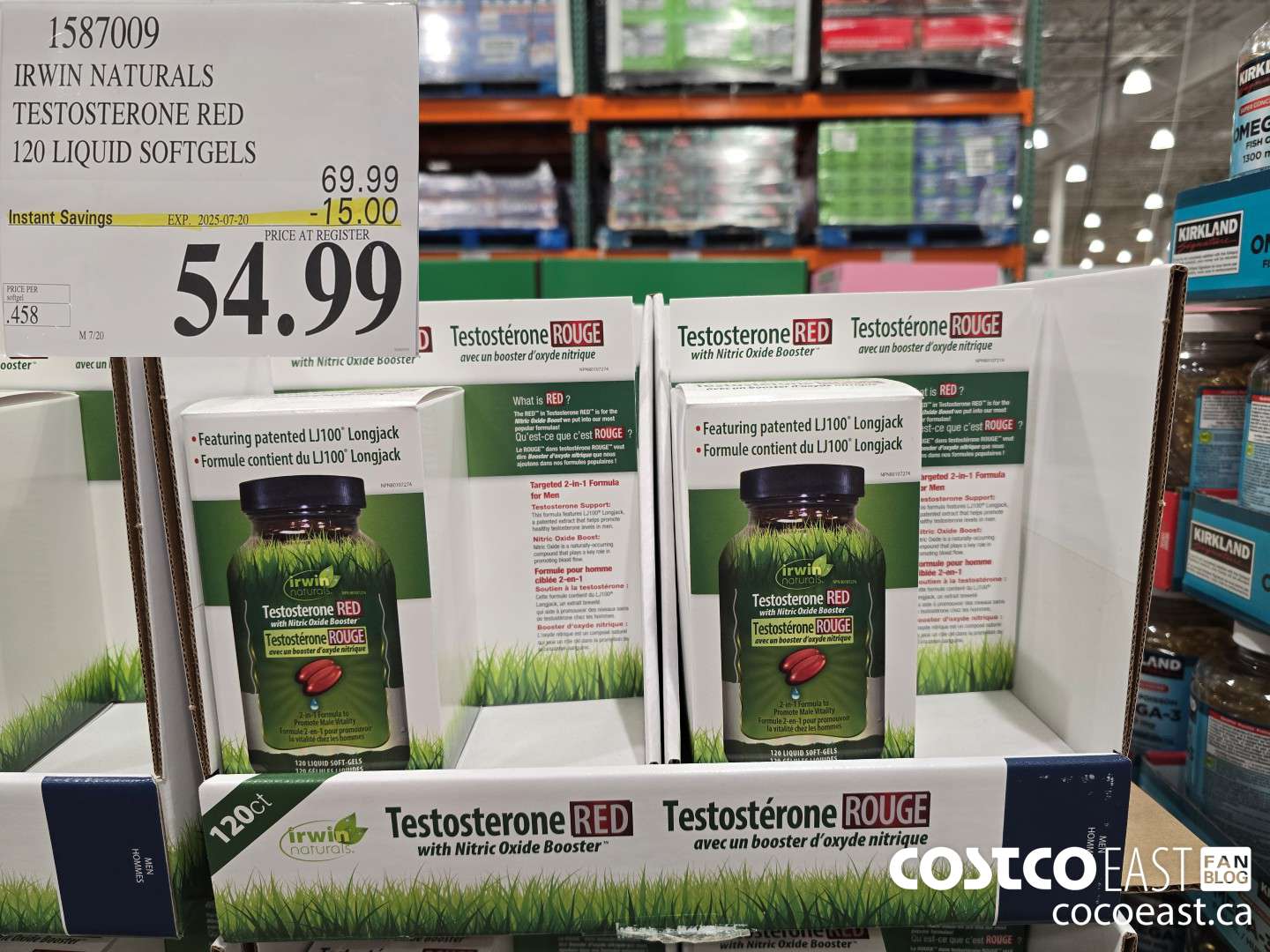 1587009 IRWIN NATURALS TESTOSTERONE RED 120 LIQUID SOFT-GELS ($15.00 INSTANT SAVINGS EXPIRES ON 2025-07-20) $54.99