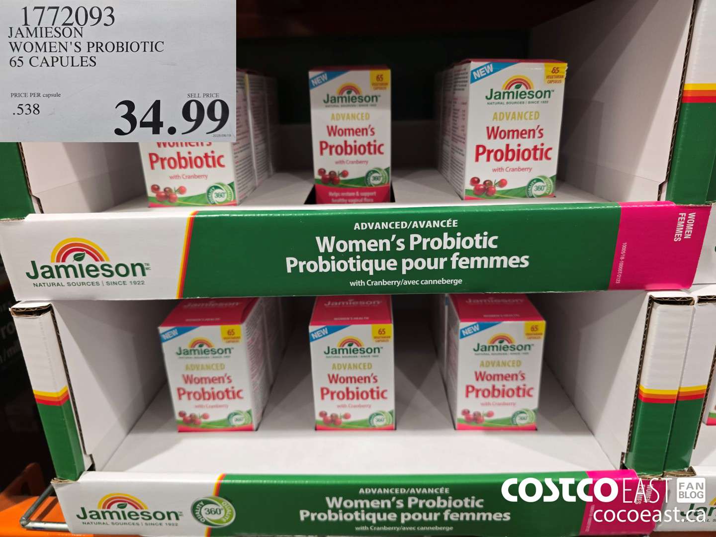 1772093 JAMIESON WOMEN'S PROBIOTIC - 65 CAPULES $34.99