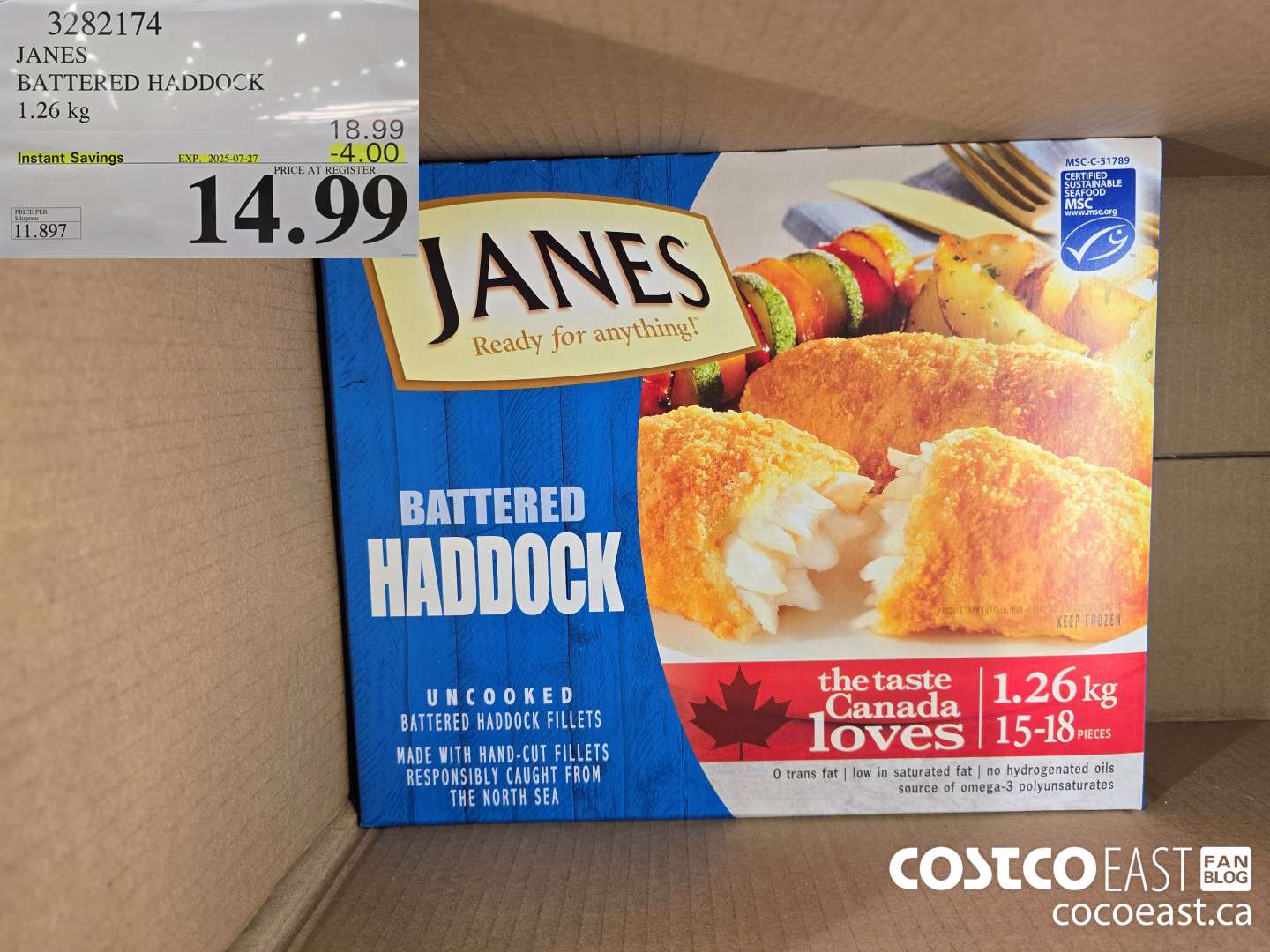3282174 JANES BATTERED HADDOCK 1.26 kg ($4.00 INSTANT SAVINGS EXPIRES ON 2025-07-27) $14.99