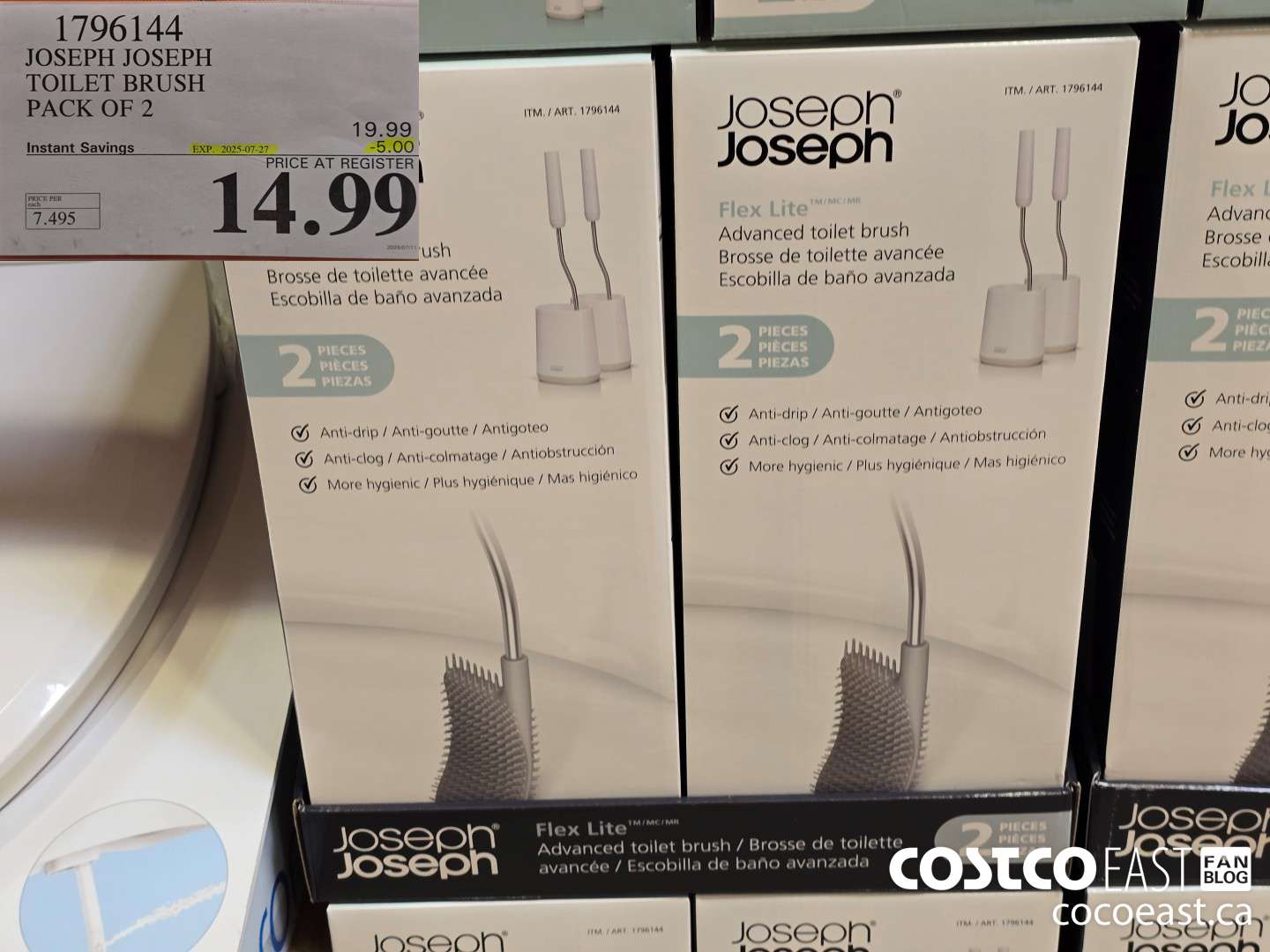 1796144 JOSEPH JOSEPH TOILET BRUSH PACK OF 2 ($5.00 INSTANT SAVINGS EXPIRES ON 2025-07-27) $14.99