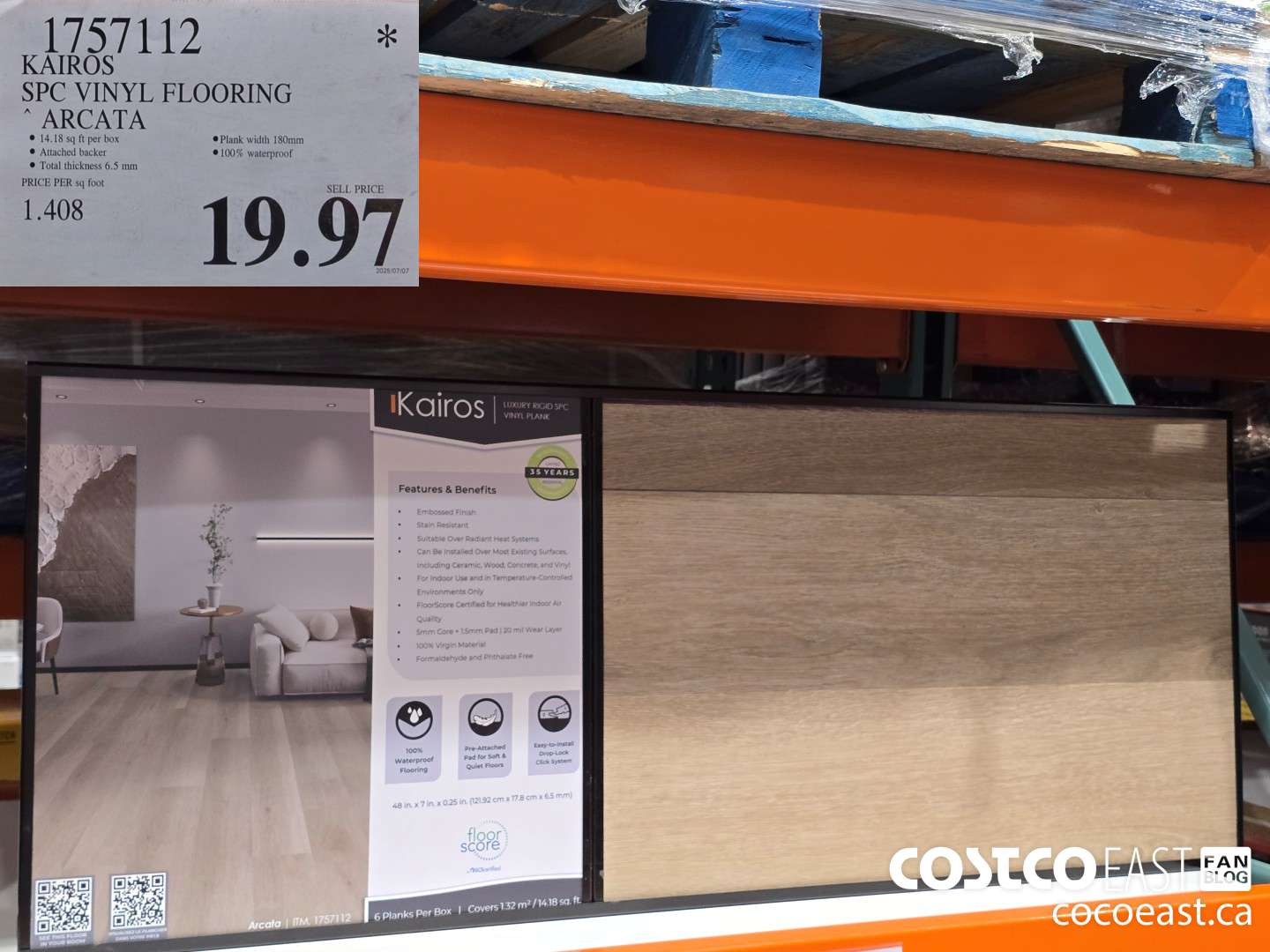 1757112 KAIROS SPC VINYL FLOORING ARCATA $19.97