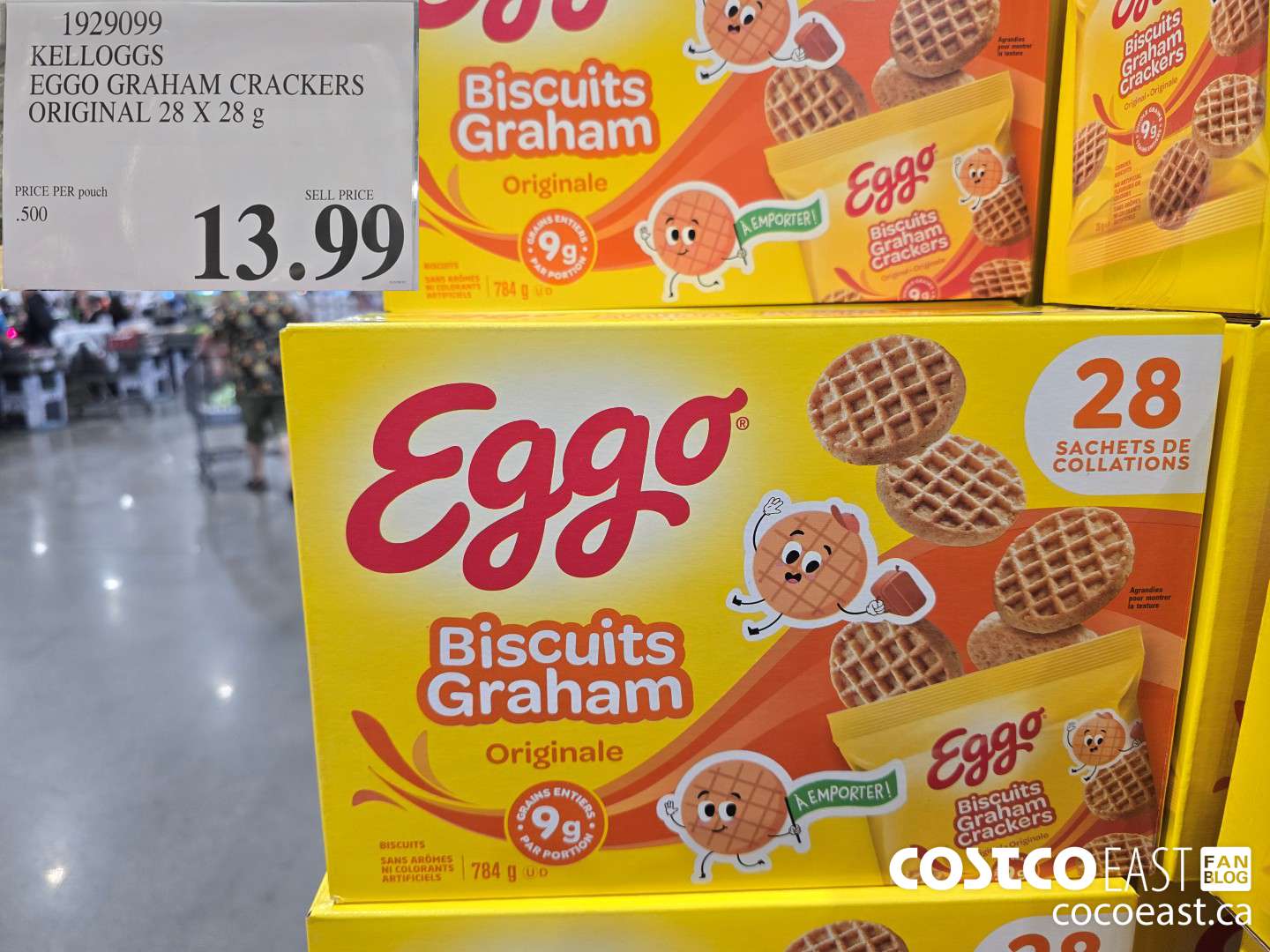 1929099 KELLOGGS EGGO GRAHAM CRACKERS ORIGINAL 28 X 28 g $13.99