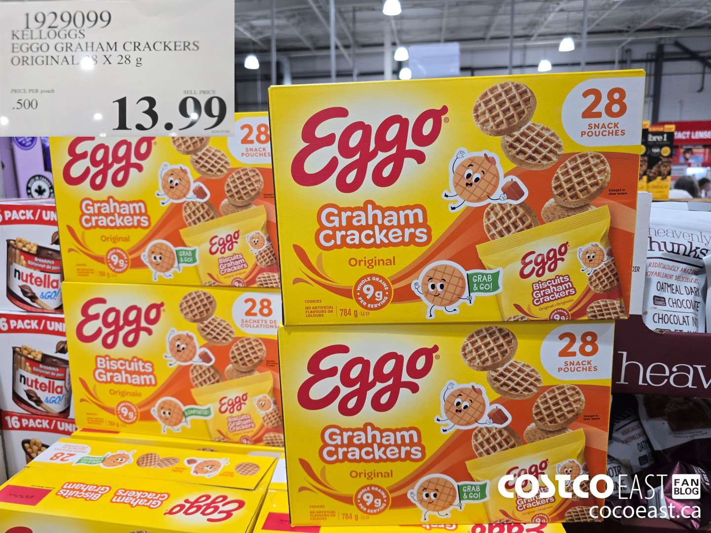 1929099 KELLOGGS EGGO GRAHAM CRACKERS ORIGINAL 28 X 28 g $13.99