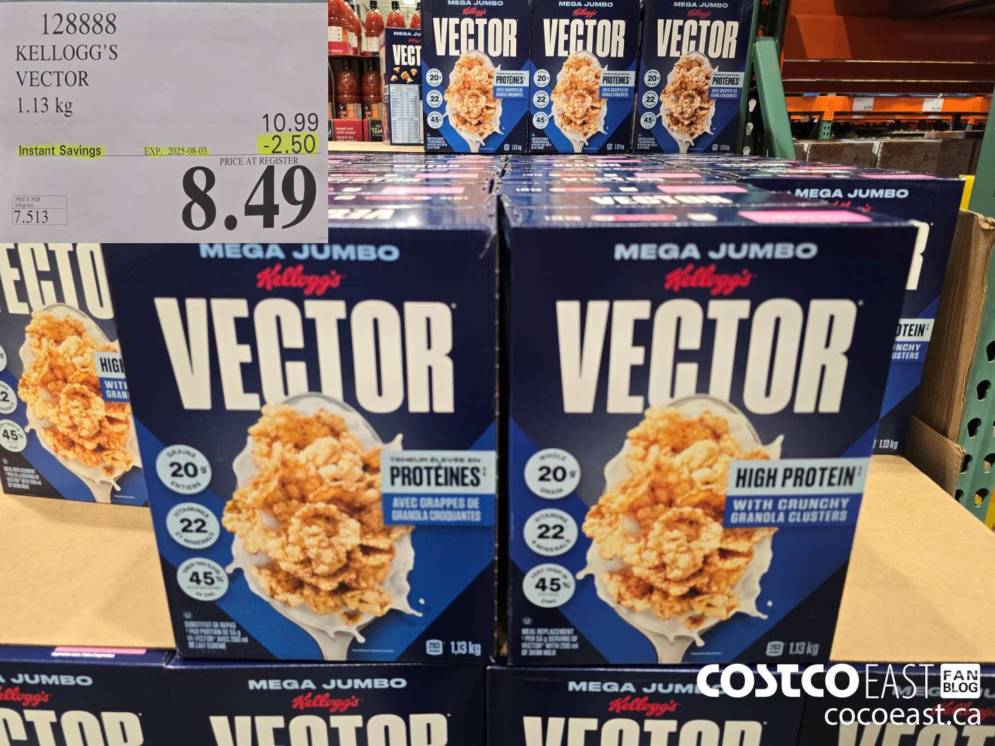 128888 KELLOGG'S VECTOR 1.13 KG ($2.50 INSTANT SAVINGS EXPIRES ON 2025-08-03) $8.49