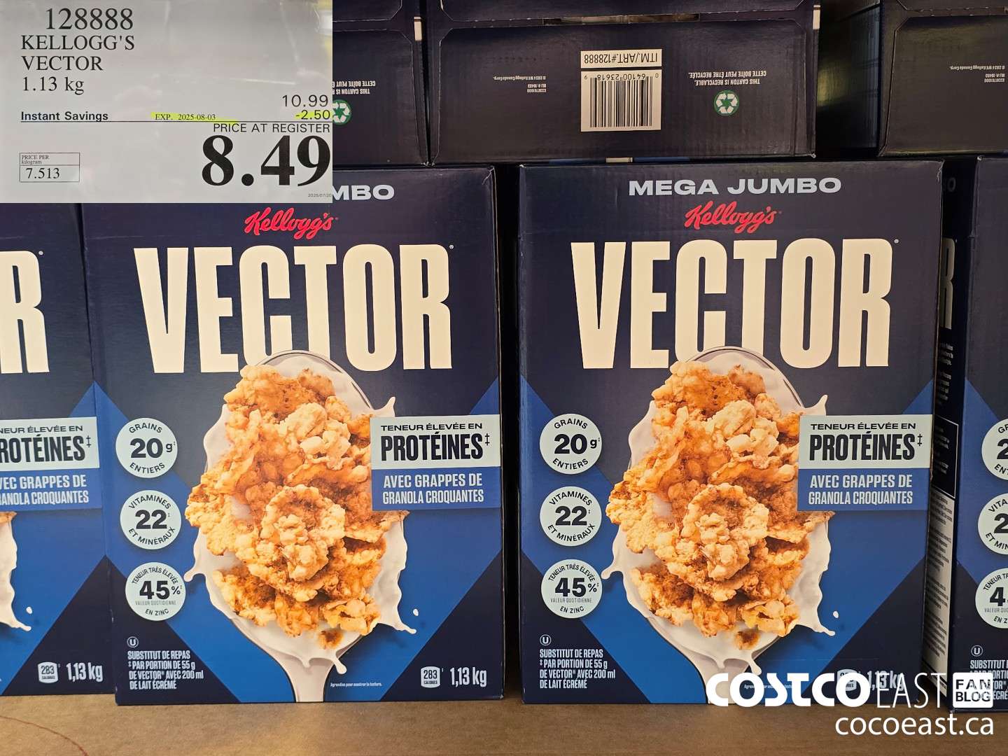 128888 KELLOGG'S VECTOR 1.13 KG ($2.50 INSTANT SAVINGS EXPIRES ON 2025-08-03) $8.49