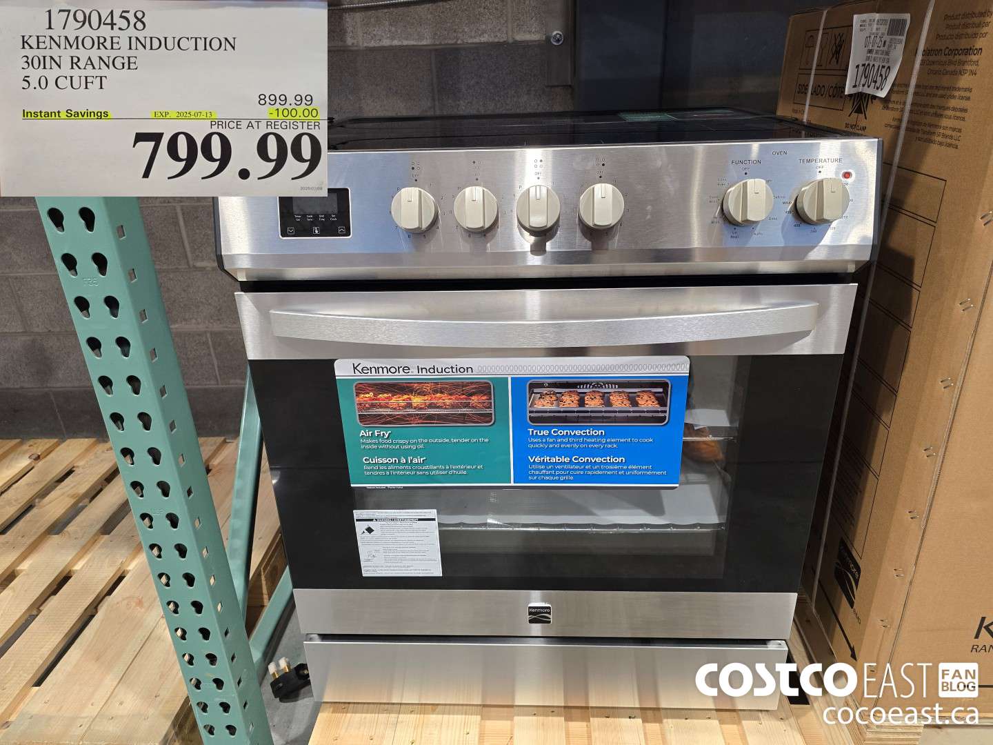 1790458 KENMORE INDUCTION 30IN RANGE 5.0 CUFT ($100.00 INSTANT SAVINGS EXPIRES ON 2025-07-13) $799.99