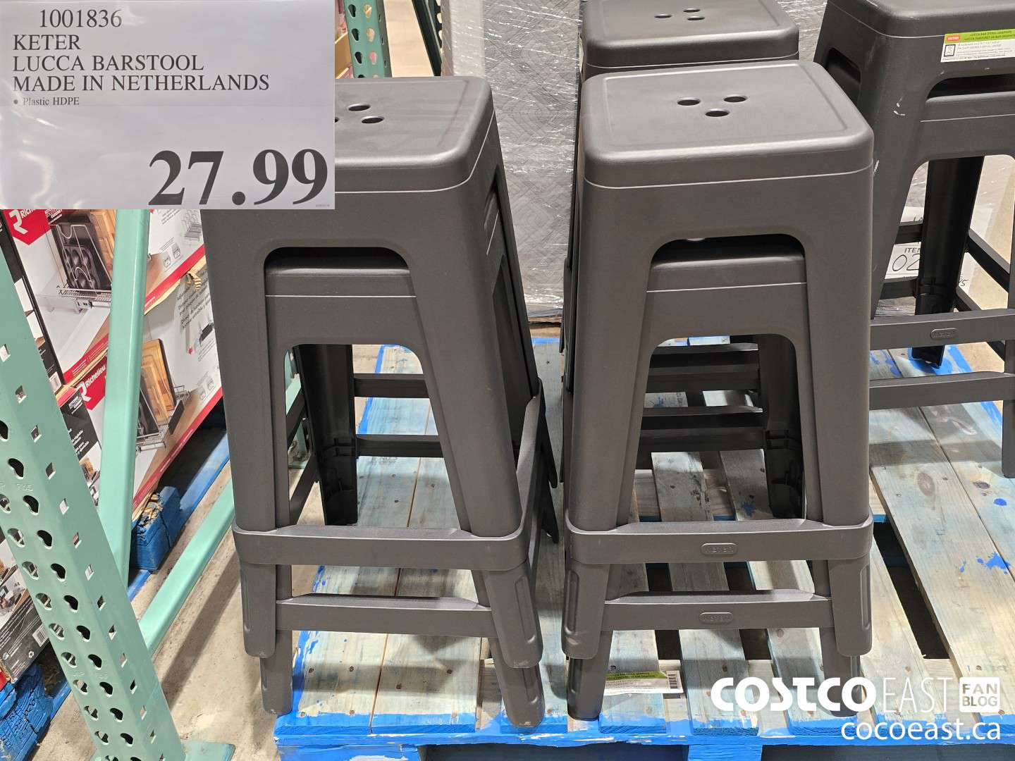 1001836 KETER LUCCA BARSTOOL MADE IN NETHERLANDS $27.99