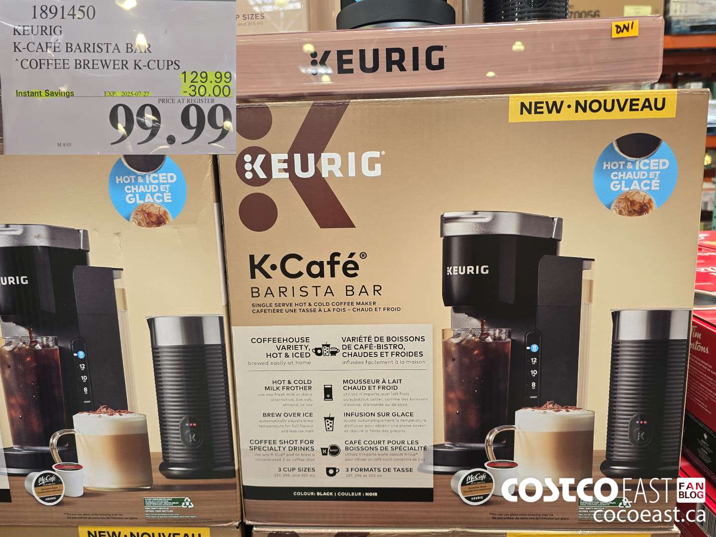 1891450 KEURIG K CAFE BARISTA BAR COFFEE BREWER ($30.00 INSTANT SAVINGS EXPIRES ON 2025-07-27) $99.99