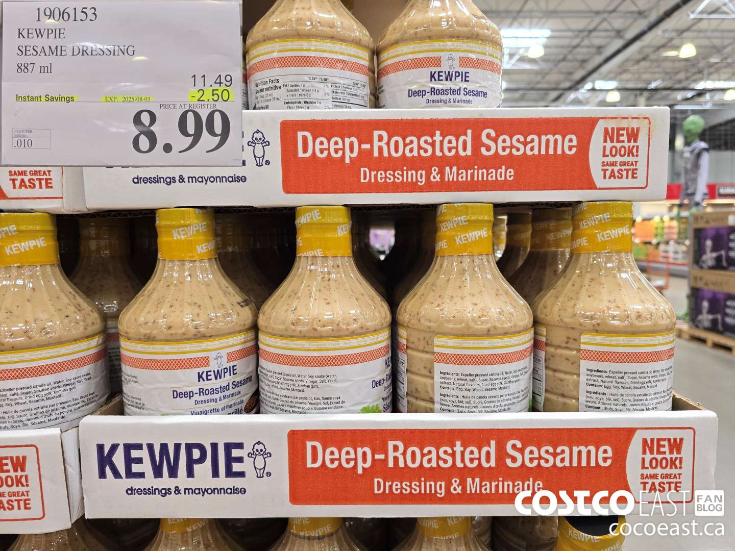 1906153 KEWPIE SESAME DRESSING 887 ml ($2.50 INSTANT SAVINGS EXPIRES ON 2025-08-03) $8.99