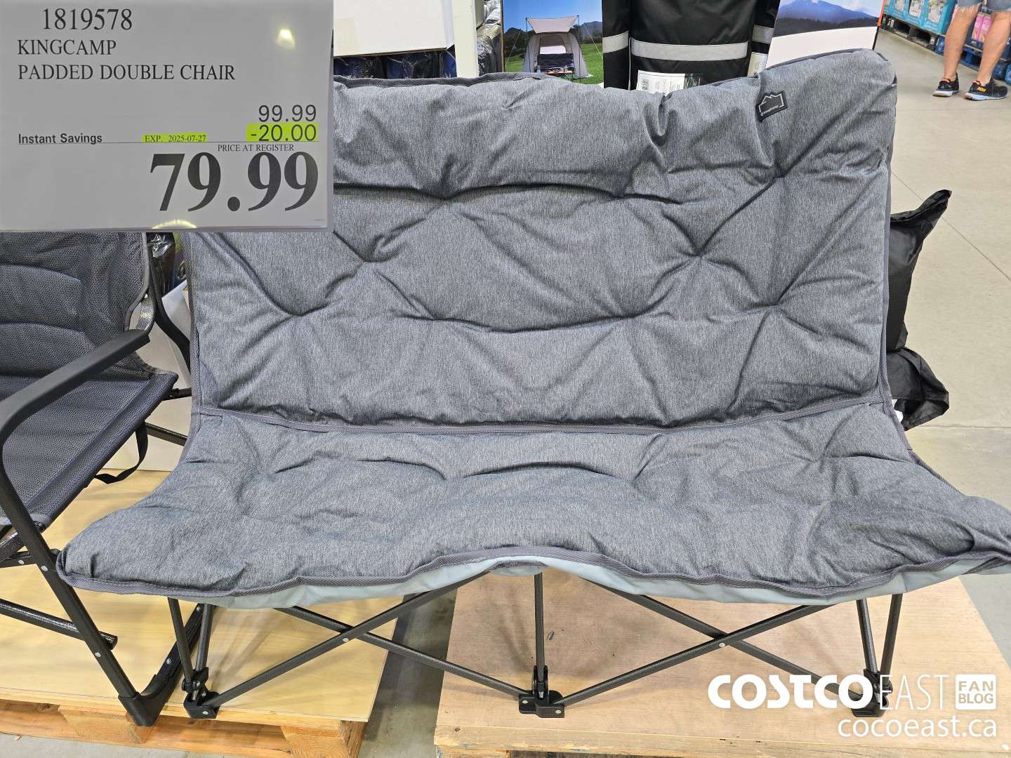 1819578 KINGCAMP PADDED DOUBLE CHAIR ($20.00 INSTANT SAVINGS EXPIRES ON 2025-07-27) $79.99