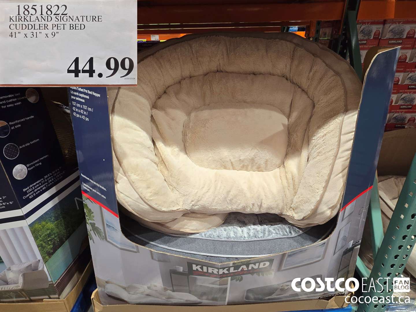 1851822 KIRKLAND SIGNATURE CUDDLER PET BED 41