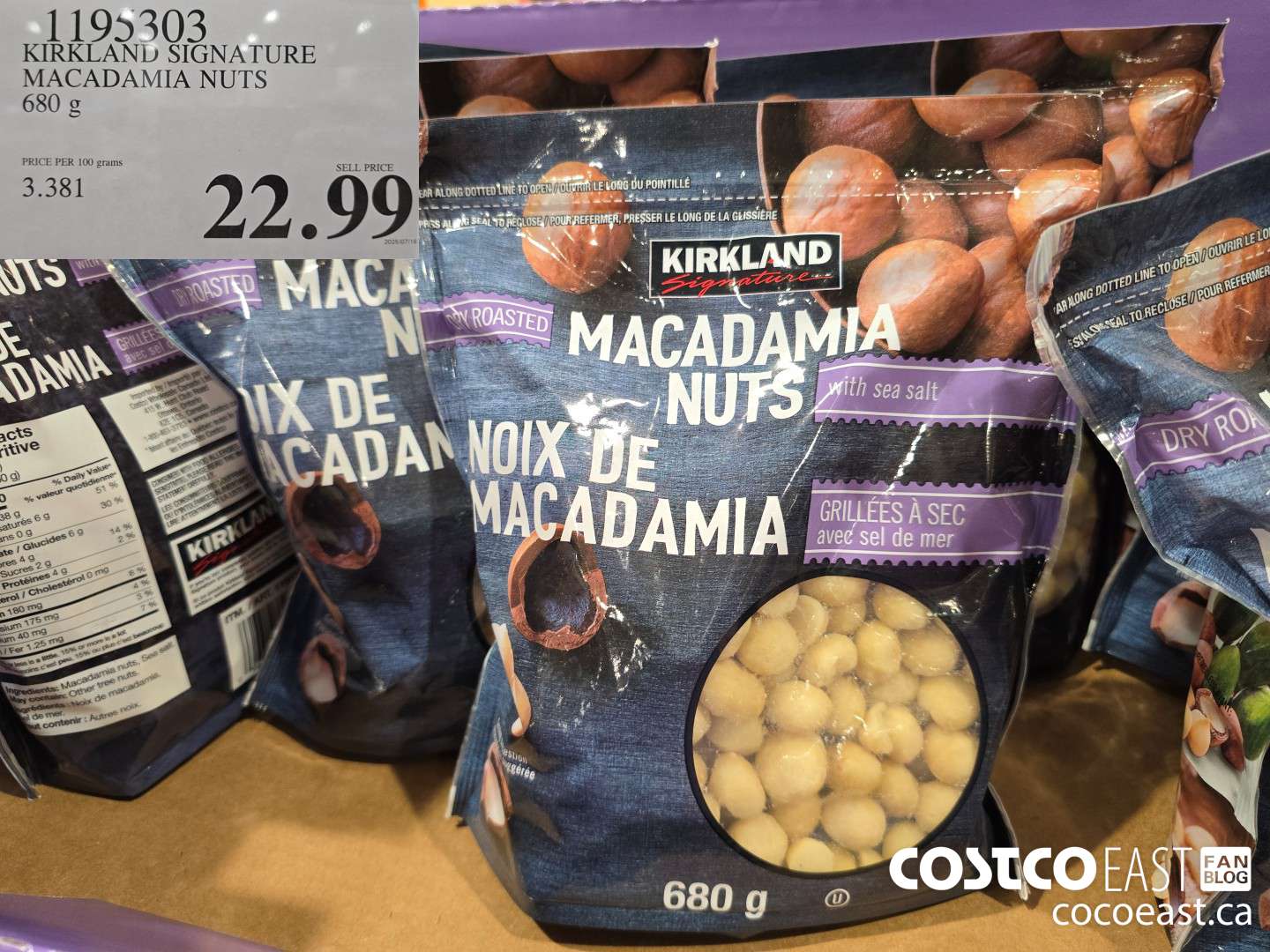 1195303 KIRKLAND SIGNATURE MACADAMIA NUTS 680 G $22.99