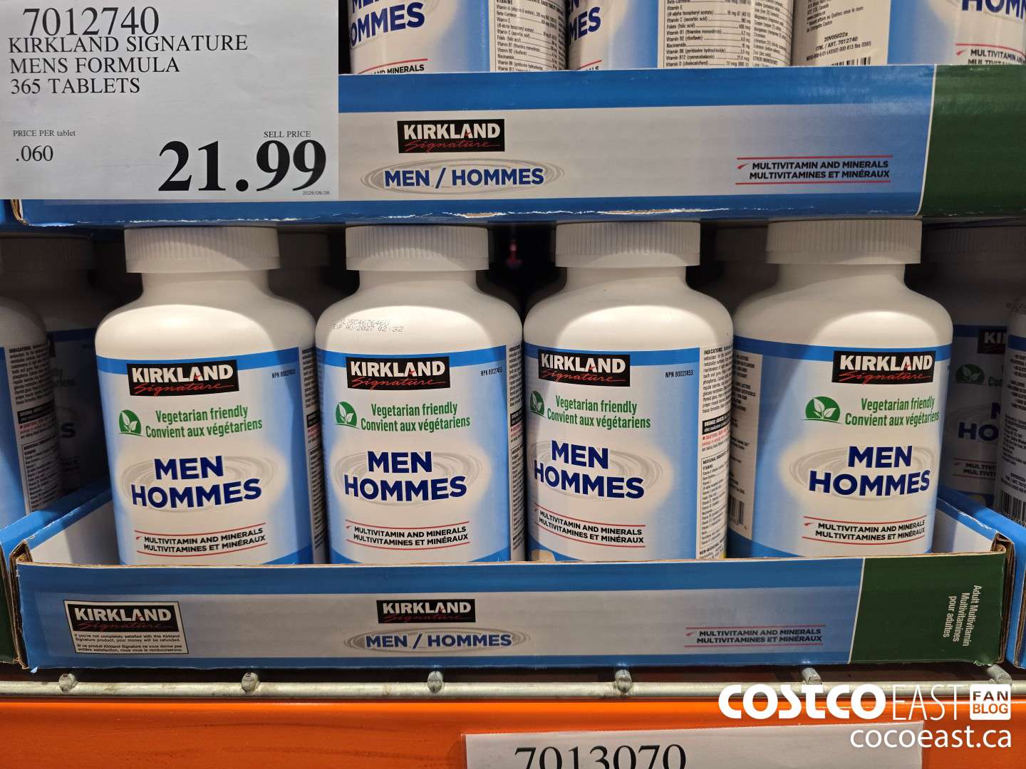 7012740 KIRKLAND SIGNATURE MENS FORMULA 365 TABLETS $21.99