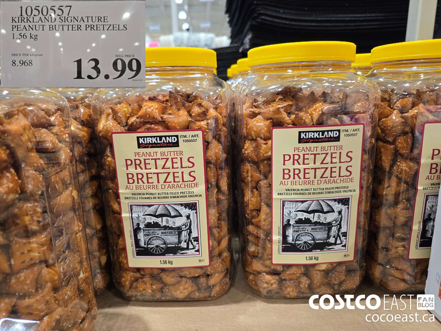 1050557 KIRKLAND SIGNATURE PEANUT BUTTER PRETZELS 1.56 KG $13.99