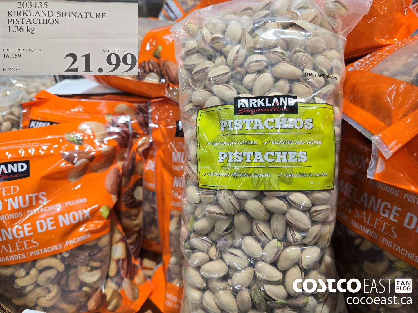 203435 KIRKLAND SIGNATURE PISTACHIOS 1.36 kg $21.99