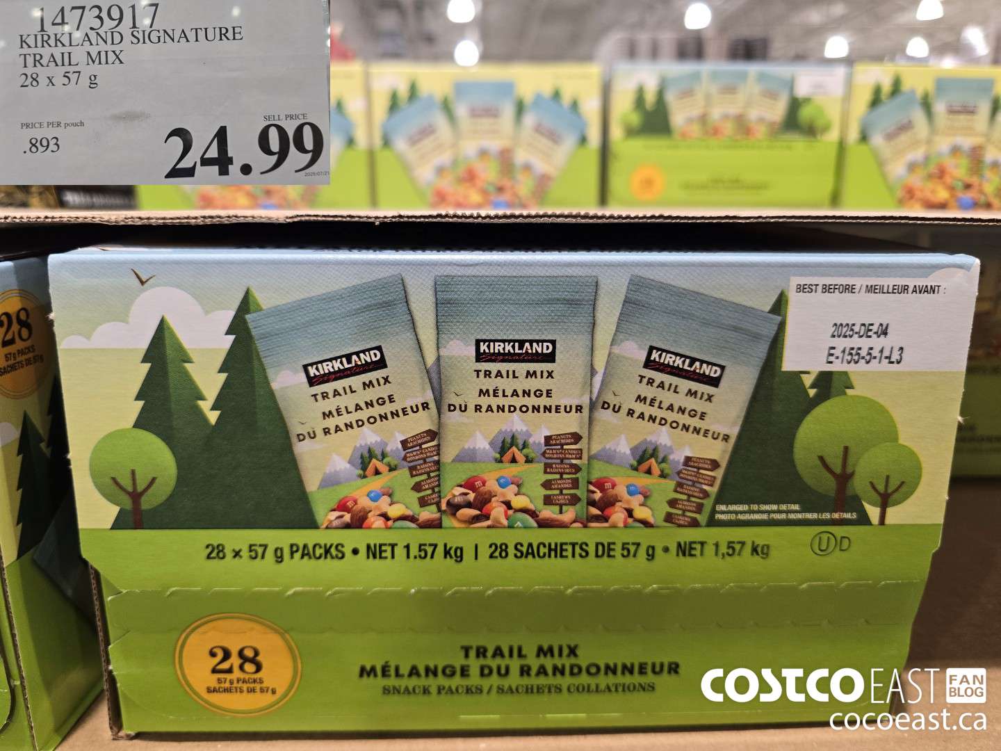 1473917 KIRKLAND SIGNATURE TRAIL MIX 28 X 57 G $24.99