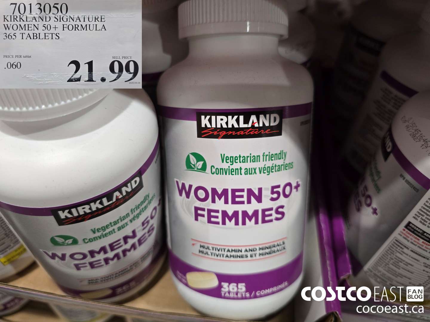 7013050 KIRKLAND SIGNATURE WOMEN 50+ FORMULA 365 TABLETS $21.99