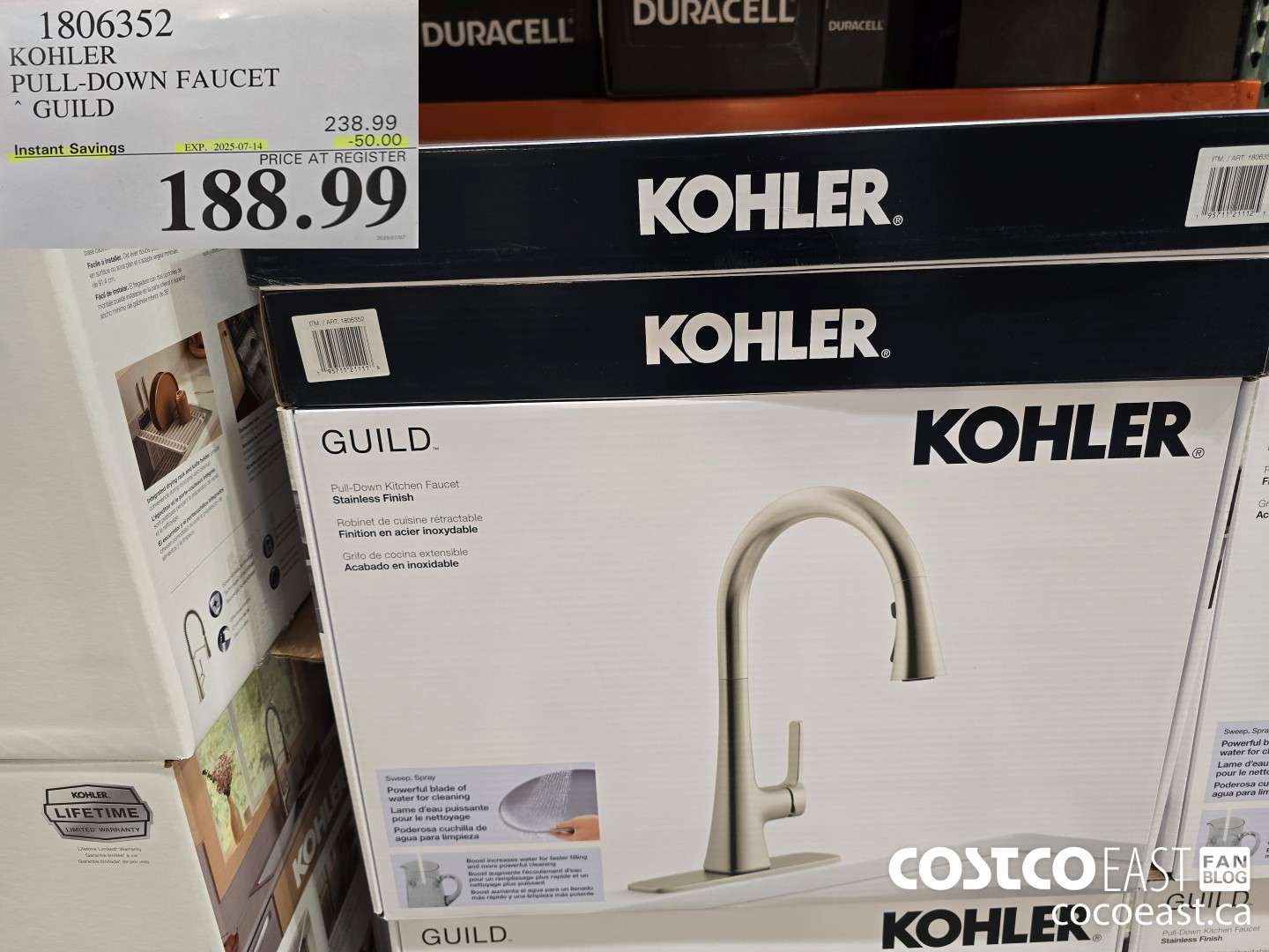 1806352 KOHLER PULL-DOWN FAUCET GUILD ($50.00 INSTANT SAVINGS EXPIRES ON 2025-07-14) $188.99
