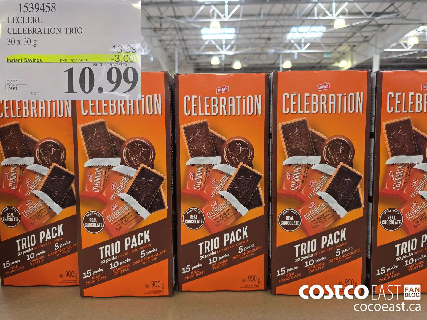 1539458 LECLERC CELEBRATION TRIO 30 x 30g ($3.00 INSTANT SAVINGS EXPIRES ON 2025-08-03) $10.99