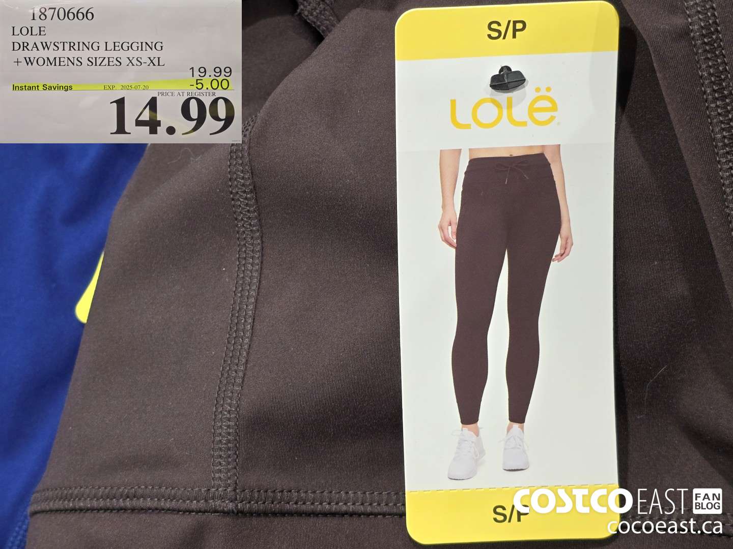1870666 LOLE DRAWSTRING LEGGING +WOMENS SIZES XS-XL ($5.00 INSTANT SAVINGS EXPIRES ON 2025-07-20) $14.99