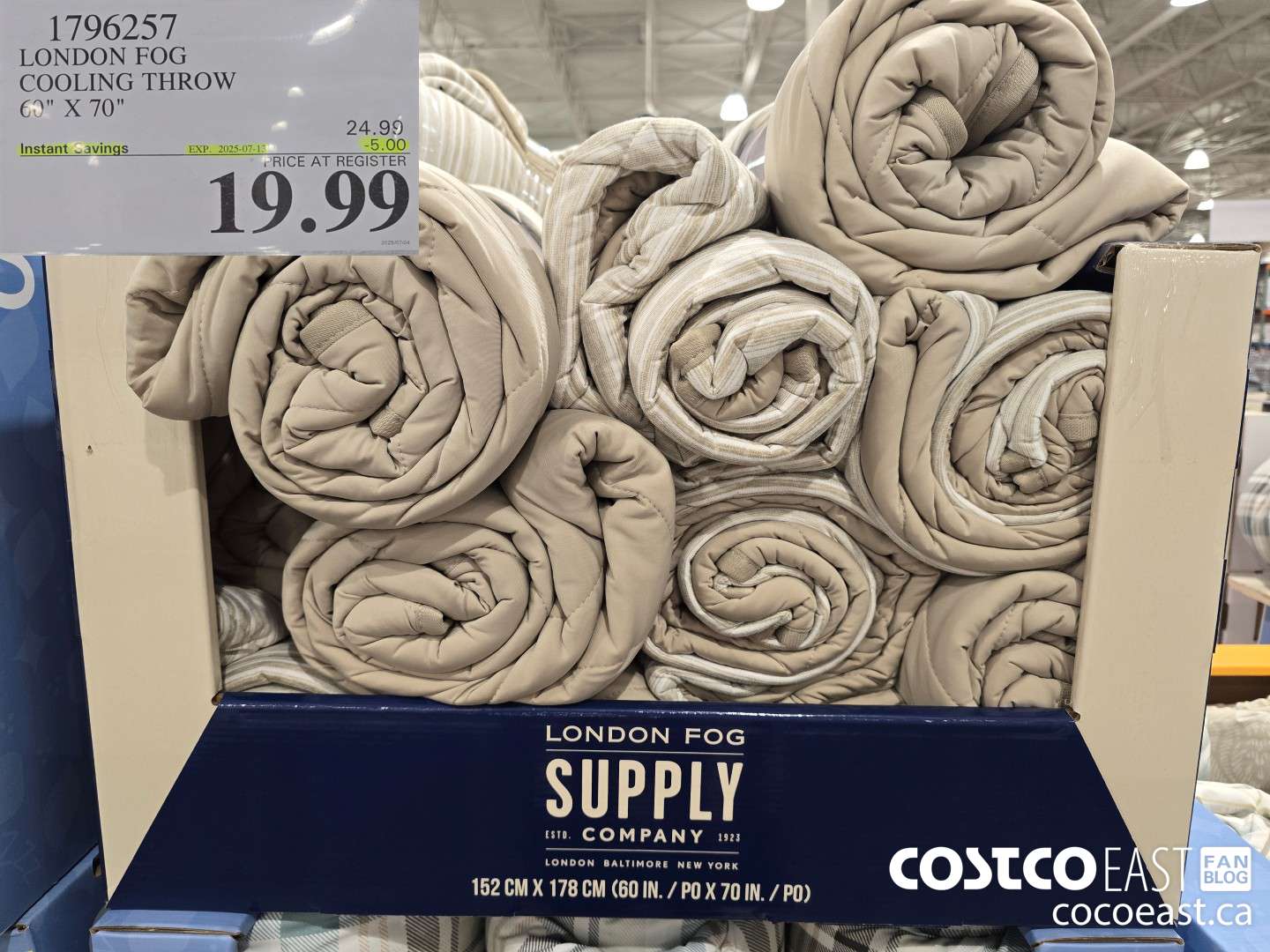 1796257 LONDON FOG COOLING THROW 60