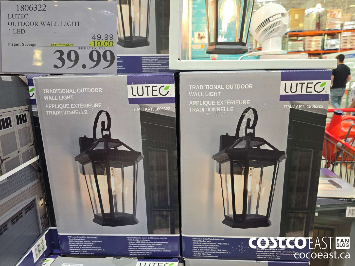 1806322 LUTEC OUTDOOR WALL LIGHT LED ($10.00 INSTANT SAVINGS EXPIRES ON 2025-07-27) $39.99