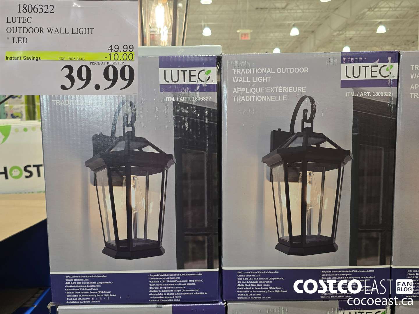 1806322 LUTEC OUTDOOR WALL LIGHT LED ($10.00 INSTANT SAVINGS EXPIRES ON 2025-08-03) $39.99