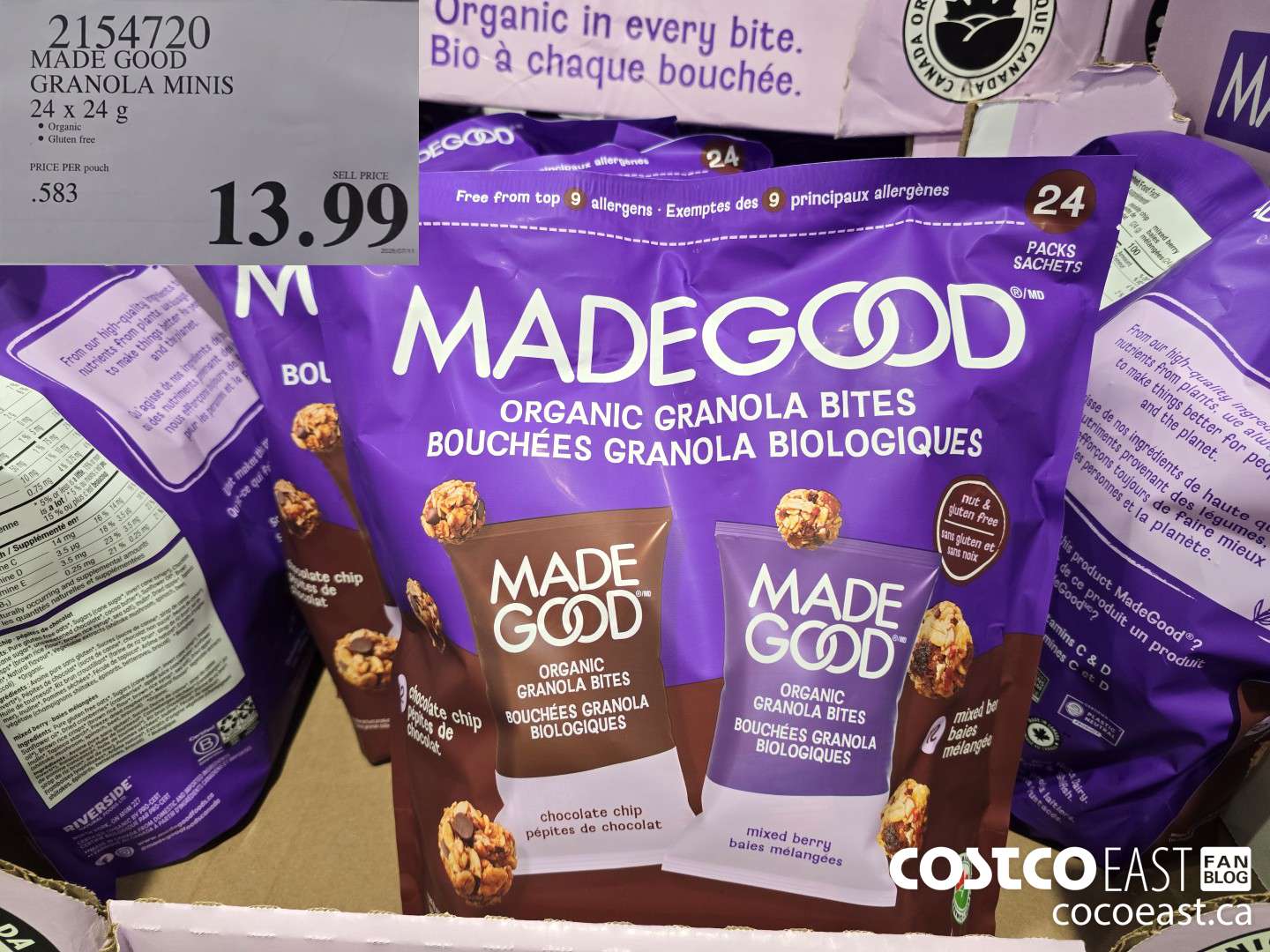 2154720 MADE GOOD GRANOLA MINIS 24x24G  $13.99