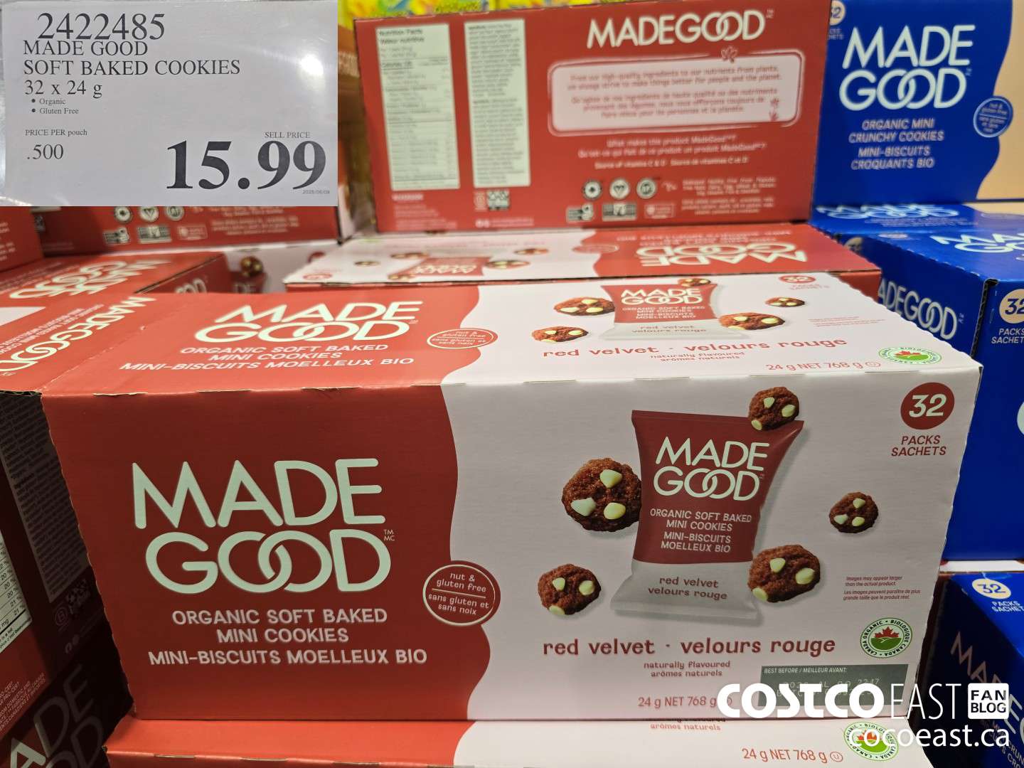 2422485 MADE GOOD SOFT BAKED COOKIES 32 X 24 G $15.99