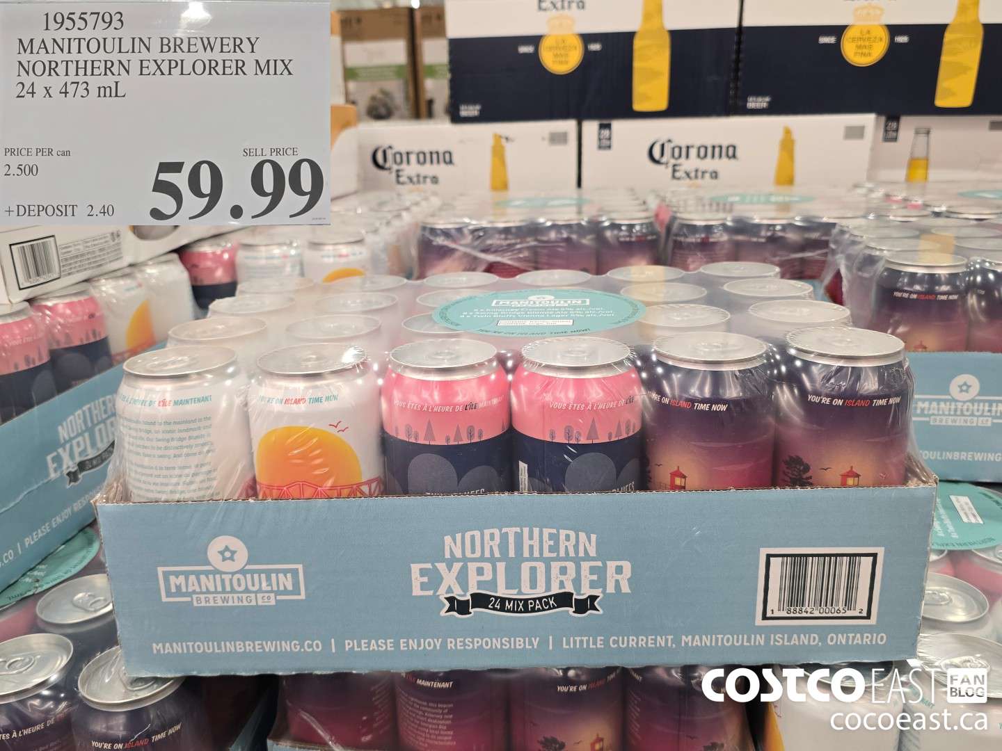 1955793 MANITOULIN BREWERY NORTHERN EXPLORER MIX 24 x 473 mL $59.99