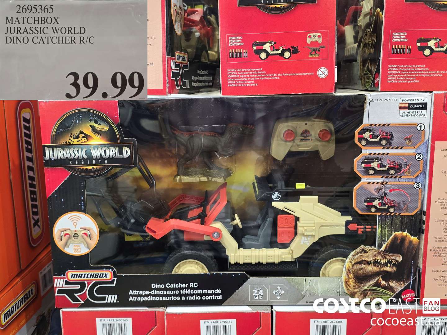 2695365 MATCHBOX JURASSIC WORLD DINO CATCHER R/C $39.99