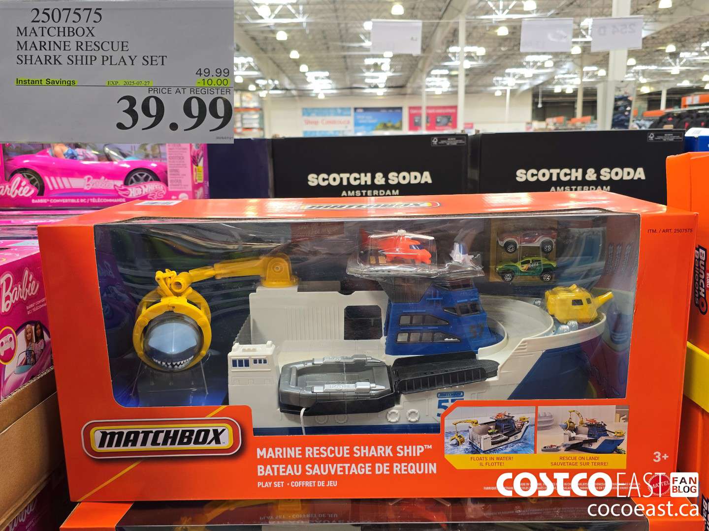 2507575 MATCHBOX MARINE RESCUE SHARK SHIP PLAY SET ($10.00 INSTANT SAVINGS EXPIRES ON 2025-07-27) $39.99