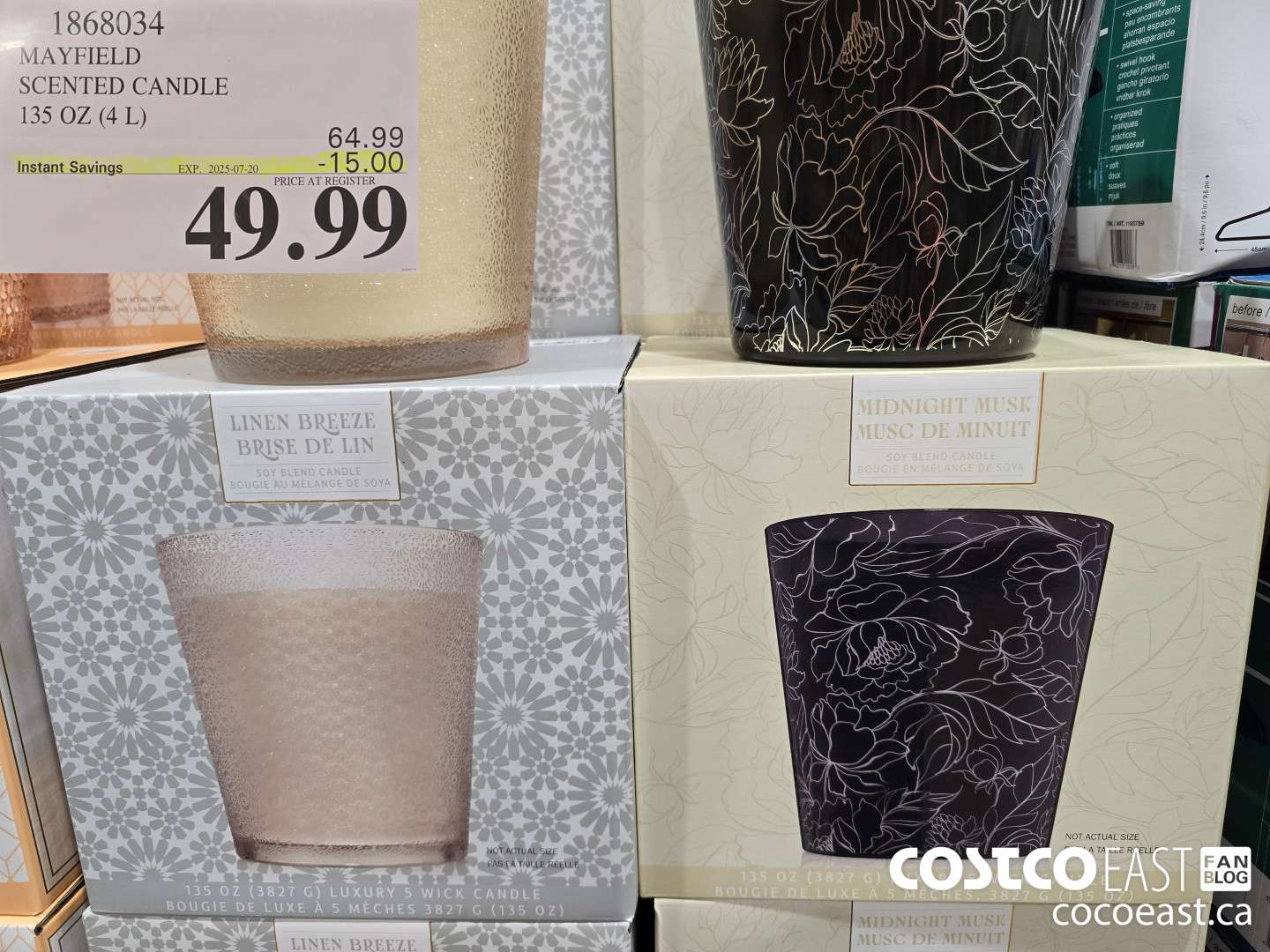 1868034 MAYFIELD SCENTED CANDLE 135 OZ (4L) ($15.00 INSTANT SAVINGS EXPIRES ON 2025-07-20) $49.99